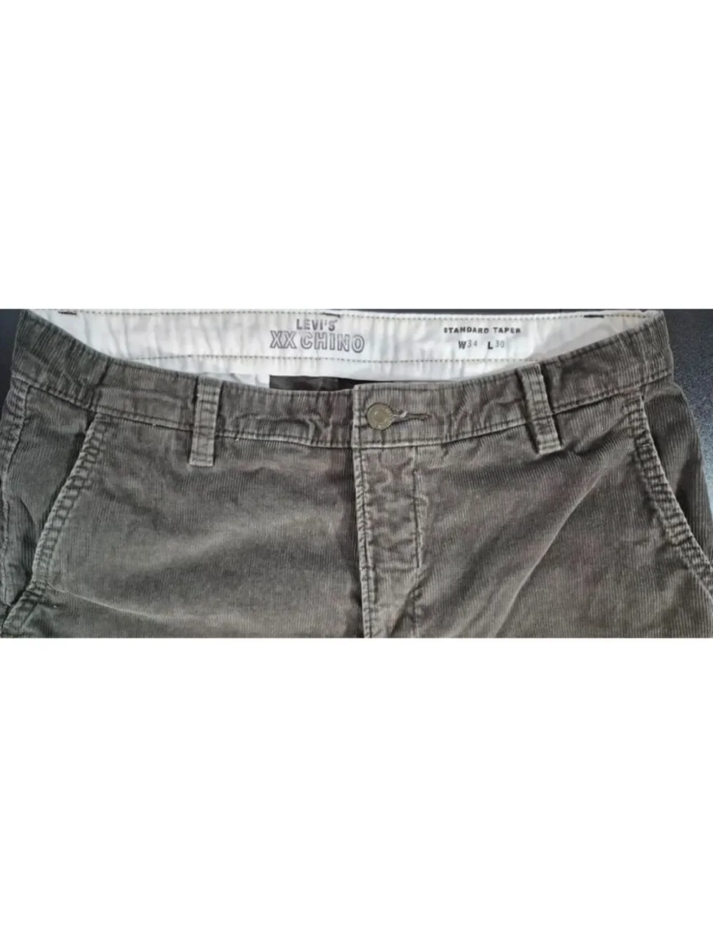 Levi’s XX Chino Men’s 34x30 Corduroy Standard Taper Pants Olive